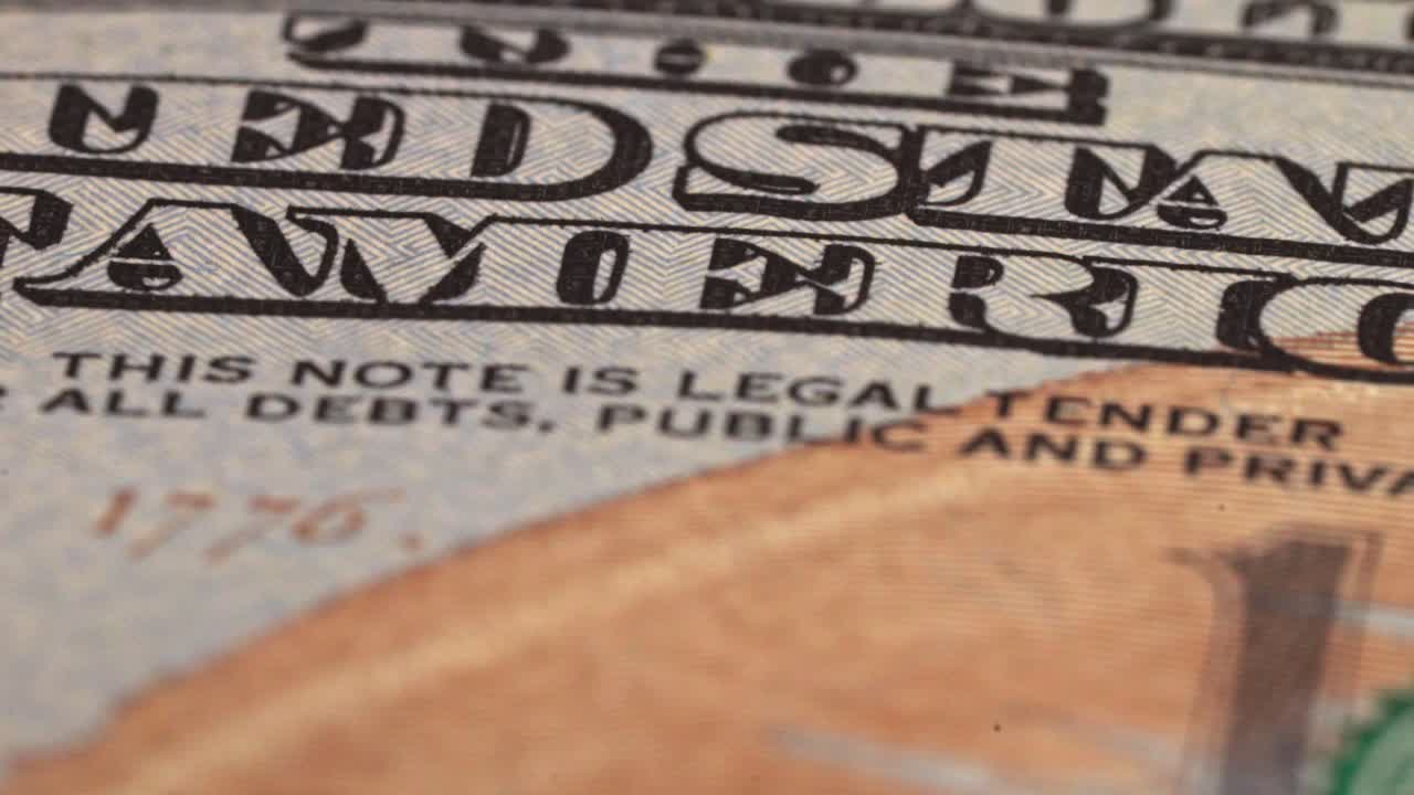 United States currency bill close-up showing details and markings