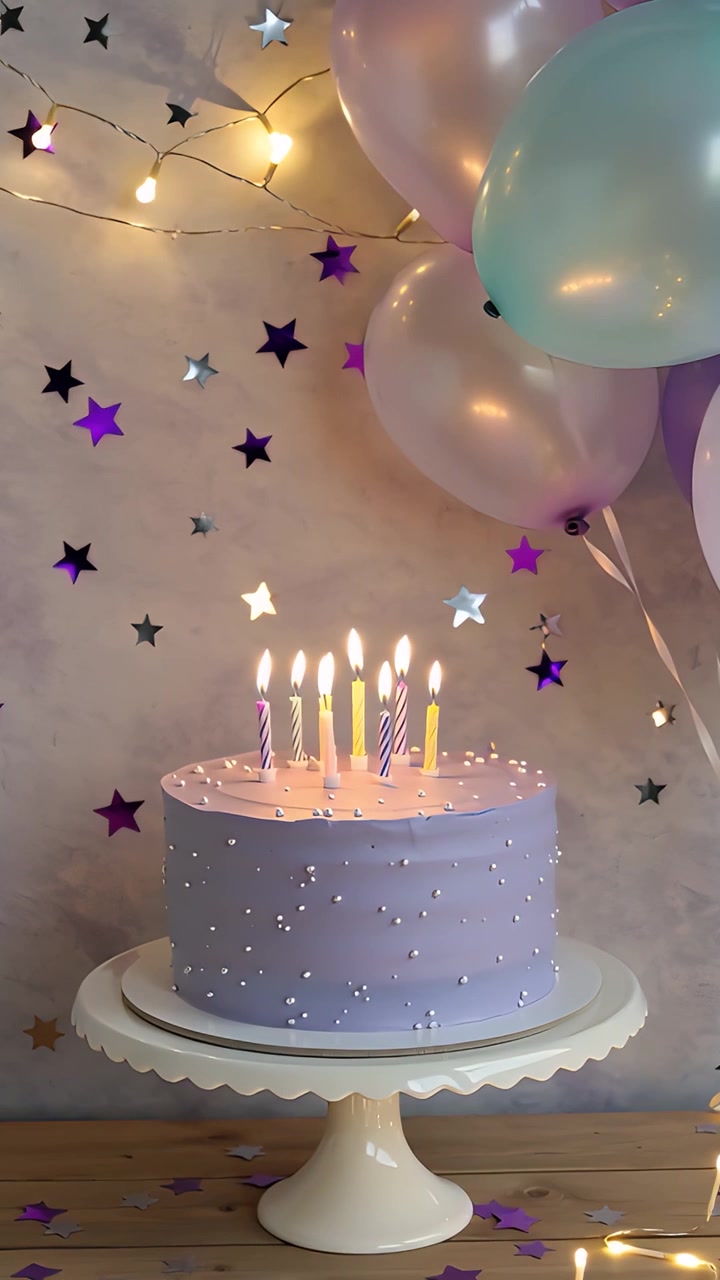Fondo de cumpleaños con globos 4K