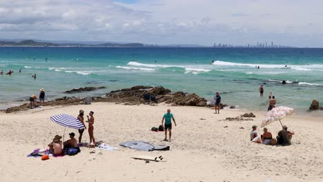 people enjoying a day at the beach