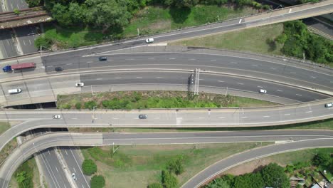 new jersey turnpike, i-95, overhead drone shot