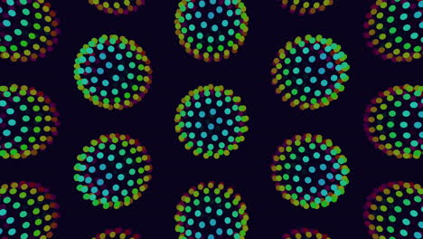 Neon-futuristic-sphere-pattern-with-rainbow-dots-on-dark-gradient