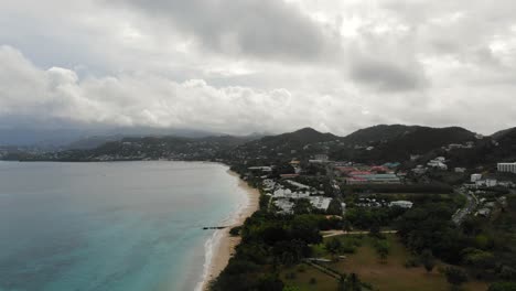 playa tropical en una isla, playa de grand anse en granada aérea