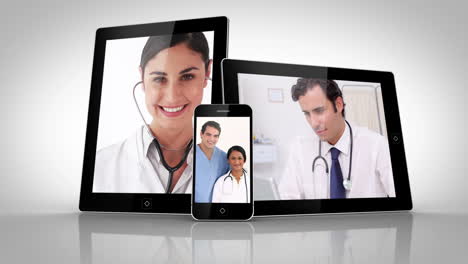 diferentes dispositivos eléctricos que muestran a los médicos