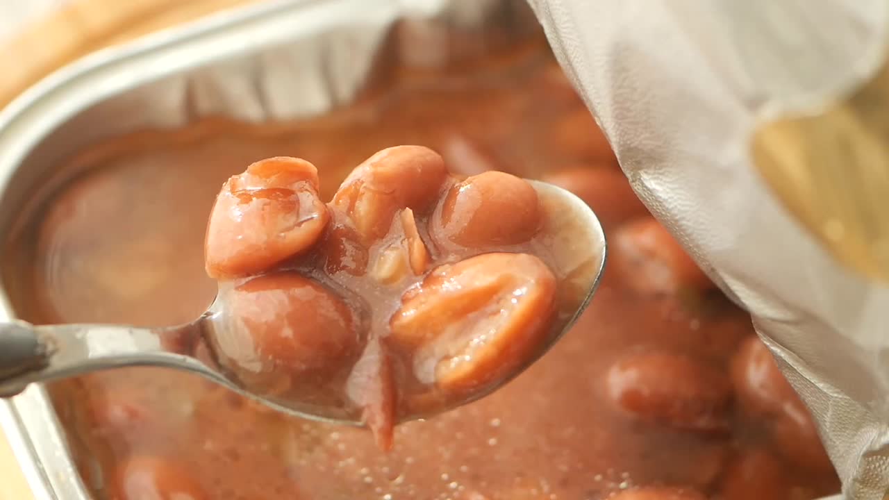 Spoonful of Canned Baked Beans