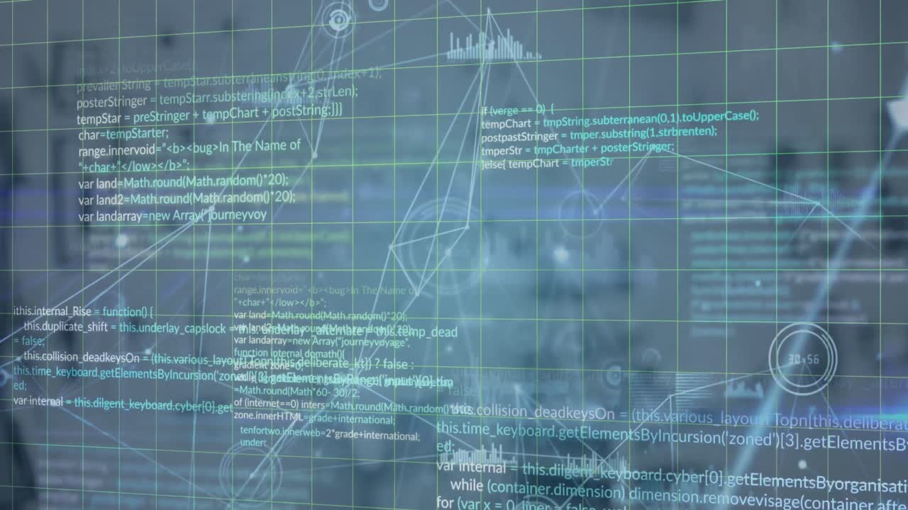 animazione dell'elaborazione dei dati su ufficio