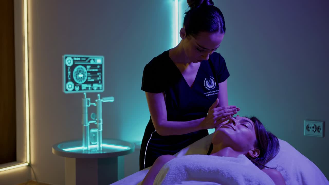 Facial Massage in a Modern Spa
