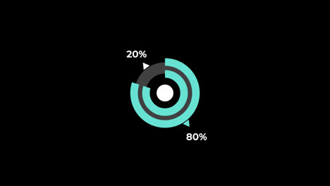 Kreisdiagramm-0-Bis-80-%-Prozent-Infografiken-Laden-Kreisring-Oder-Übertragung,-Animation-Mit-Alphakanal-Herunterladen.