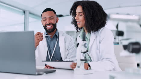 Scientist,-teamwork-and-laptop