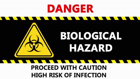 Flashing-Danger-Biological-hazard-animation-on-white-background