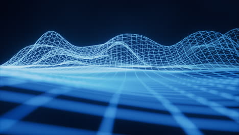 digital space with glowing lines, 3d rendering.