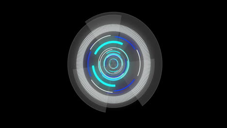 animation of scope scanning on black background