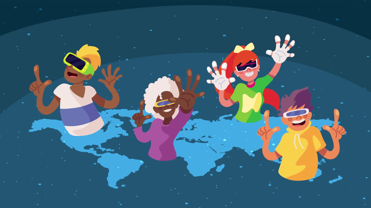 niños experimentando la realidad virtual en todo el mundo