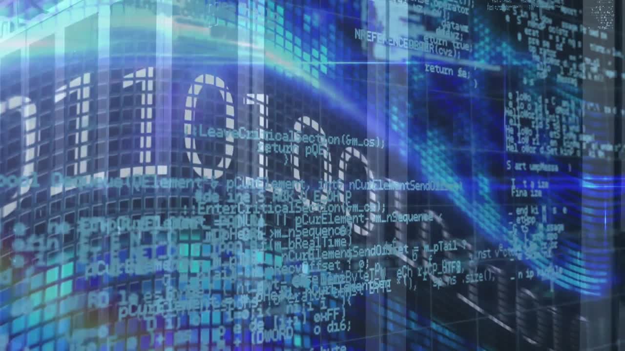 Animation of data processing over server room