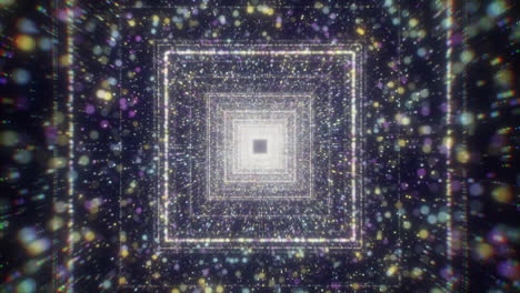 abstracto túnel brillante de partículas