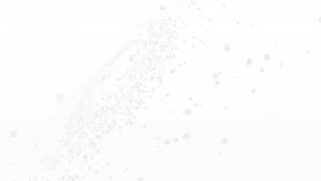 4k flying through moving particles, spiral galaxy, abstract white background
