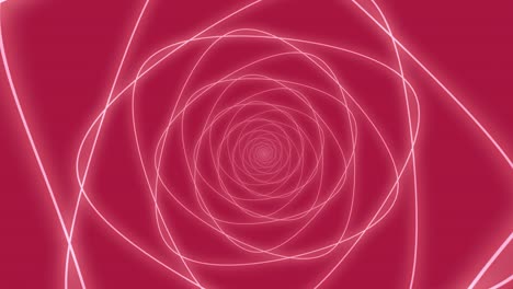 loopable abstract digital neon tunnel background. 4k futuristic sparkling animation pattern that moves forward with pink and magenta colors. technology and cyber concept with copy space