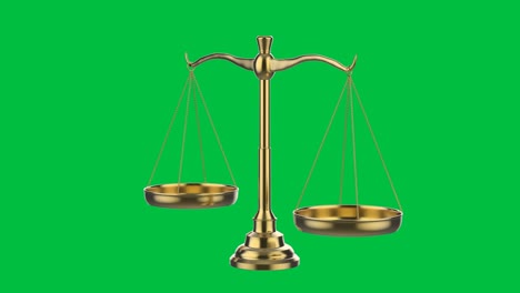 gesetzesskala auf grünem bildschirm
