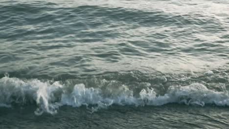 beautiful scene of sea waves. static, high angle