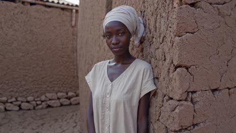 young african woman in traditional dress