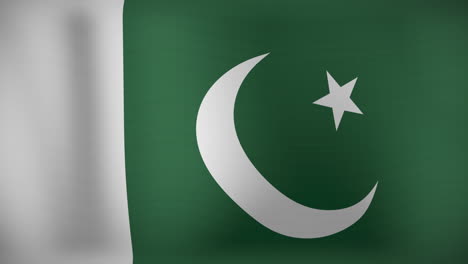 animación de ondear la bandera de pakistán