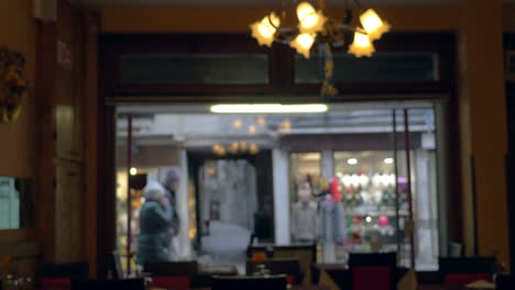 View-to-the-street-through-window-of-cafe-or-restaurant