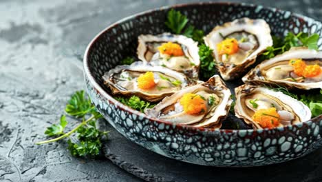 fresh oysters with roe