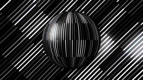 abstract sphere design on diagonal lines