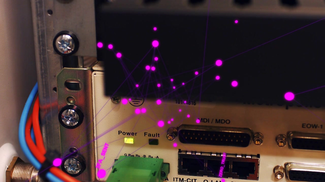 Vertical video: IT panel showing Power Fault LEDs lit, dots appearing above module indicating fault
