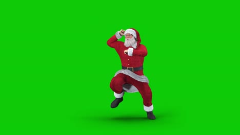 santa claus baila el k-pop al estilo gangnam, un baile feliz y enérgico.