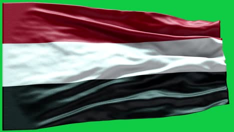 4k highly detailed flag of yemen - yemen flag high detail - national flag yemen wave pattern loopable elements