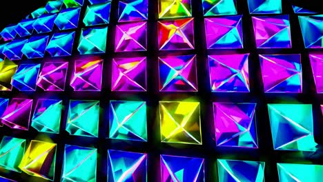 abstract geometric colorful neon cubes