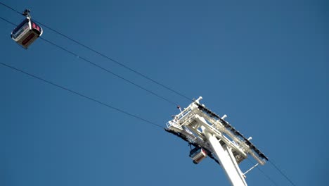 cable car in the blue sky