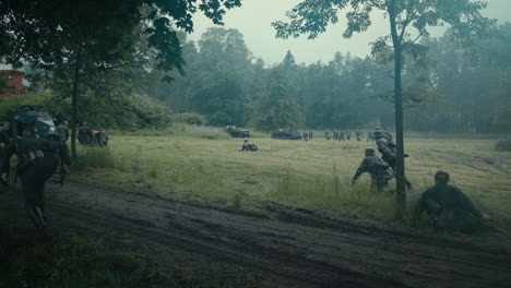 wwii german soldiers in reenactment