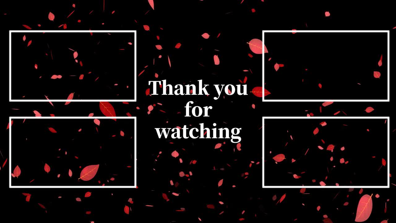 가을 잎 입자 유튜브 엔드 카드 엔딩 스크린 모션 그래픽