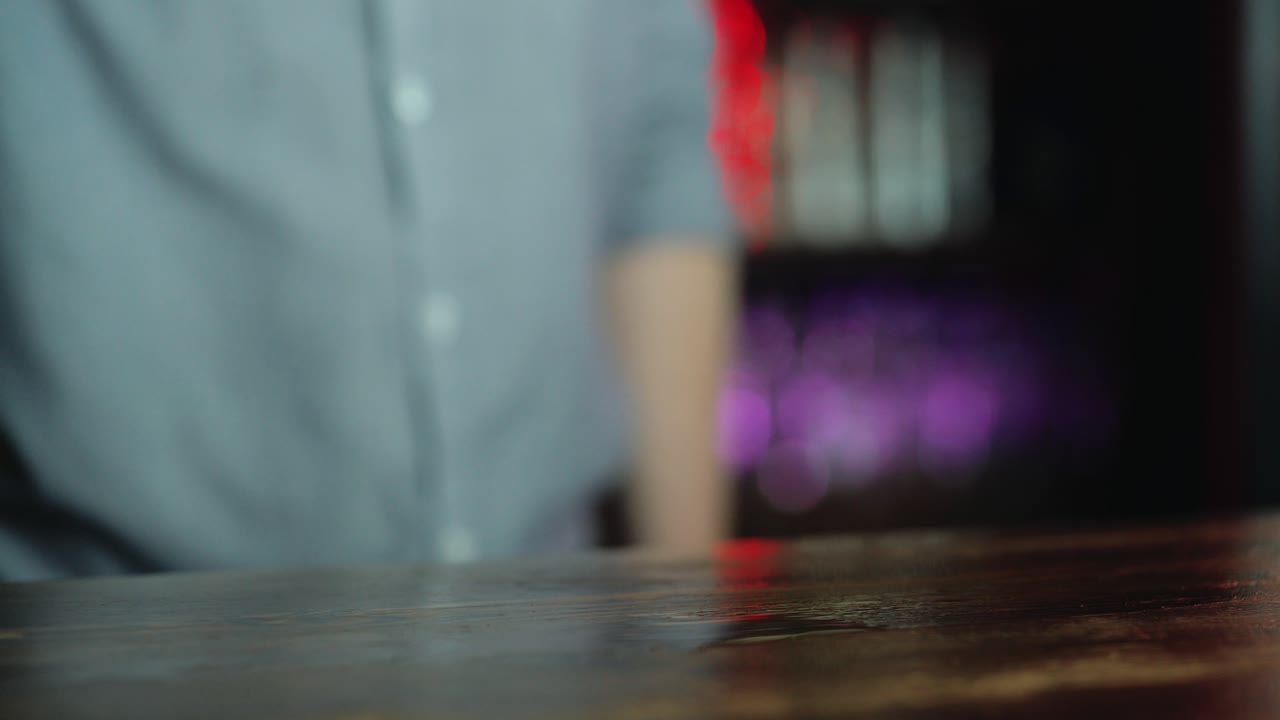 Professional cocktail in the bar. Concept of services and beverages.