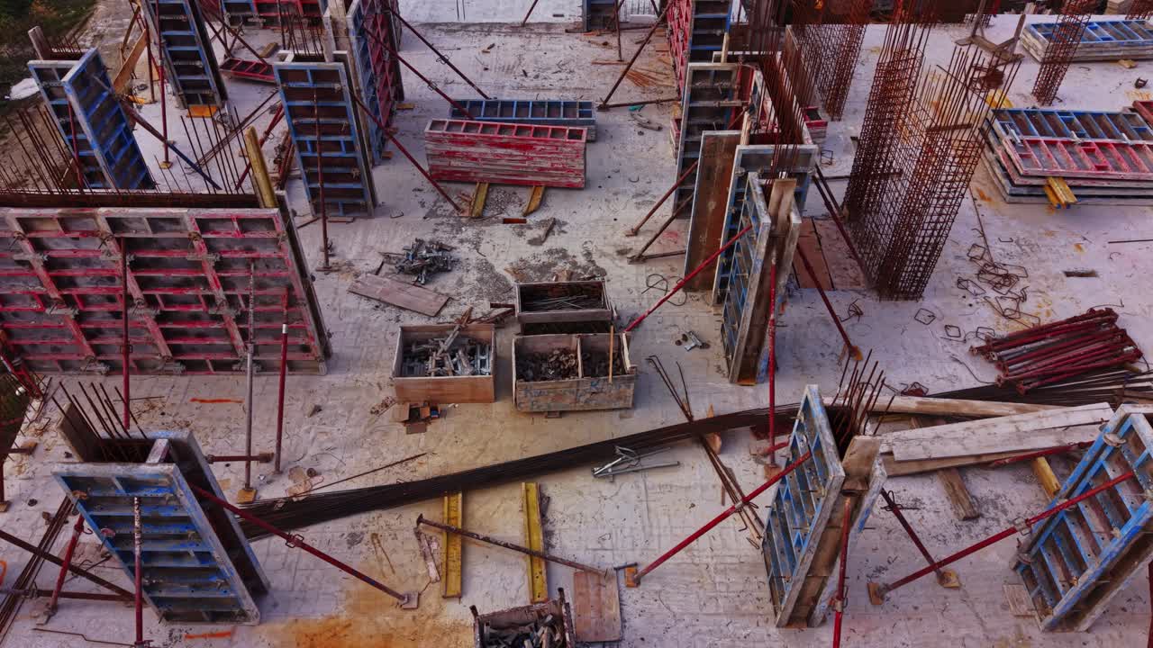 Construction site viewed from above during daytime