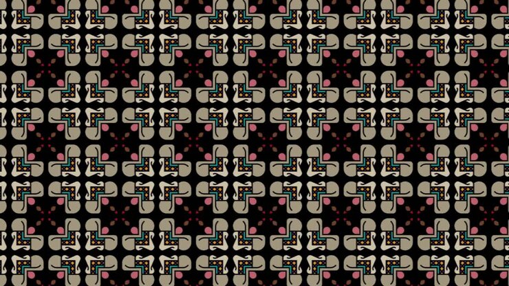 Seamless Tile Pattern, Mostly In The Shade Of Black