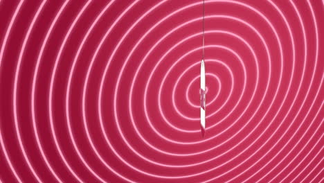 animación del texto de venta sobre círculos blancos sobre fondo rojo