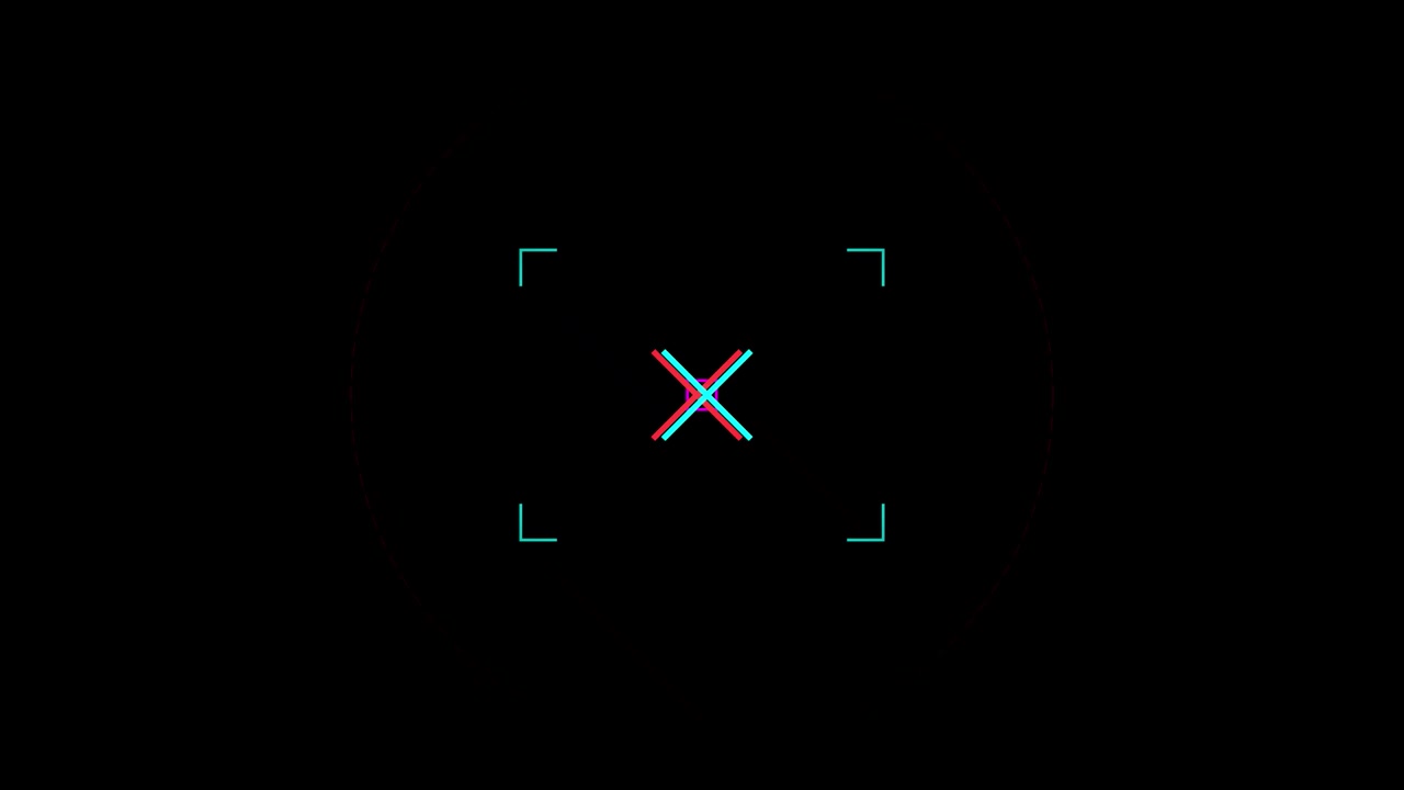 Digital Camera Viewfinder Overlay with Pulsing Focus Reticle