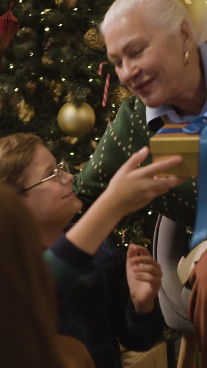 celebración familiar de Navidad