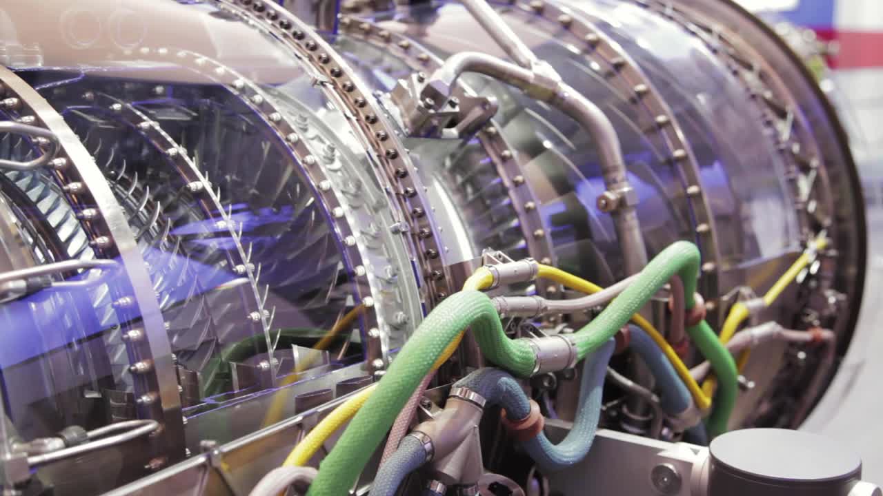 케이스가 없는 제트 엔진 모형