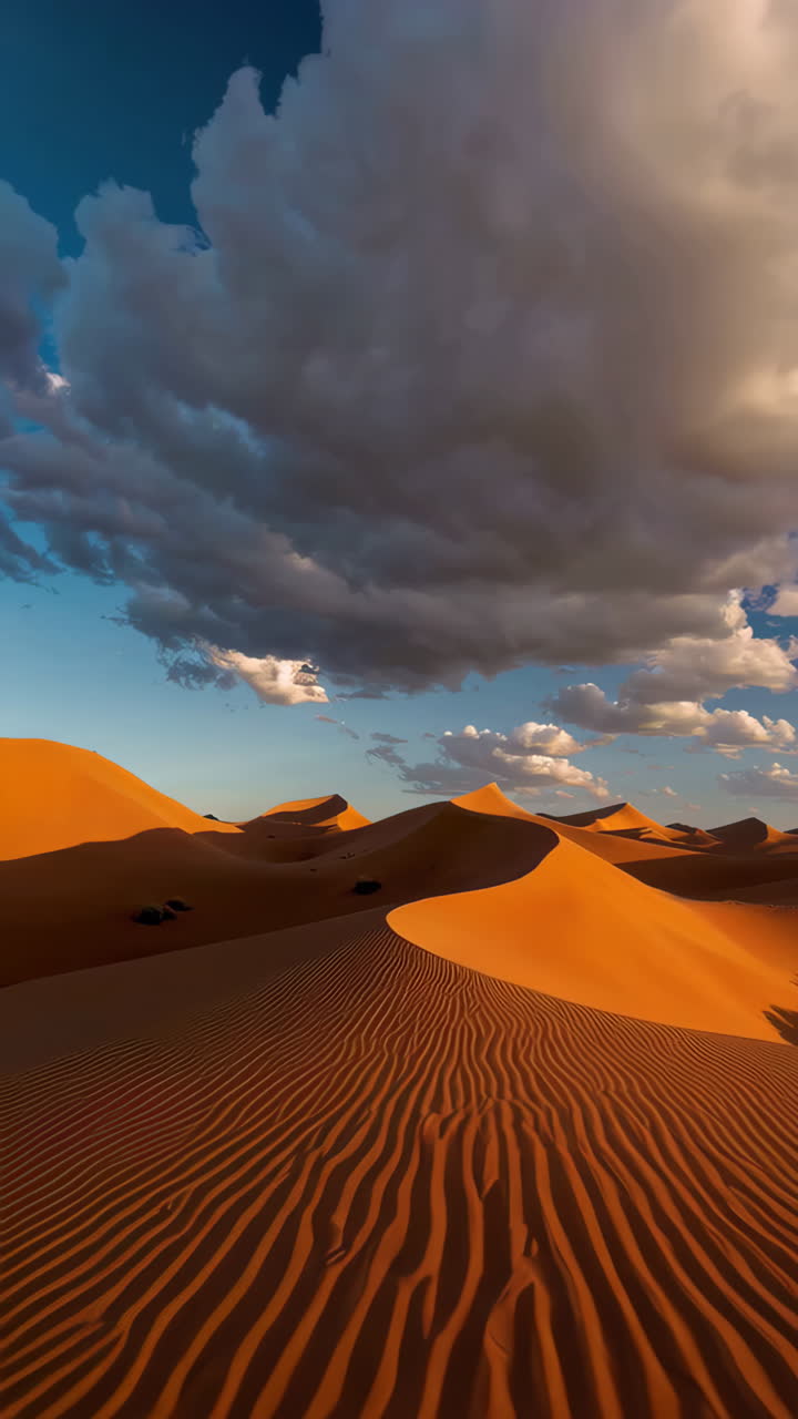 Sunrise or Sunset over Desert Sand Dunes