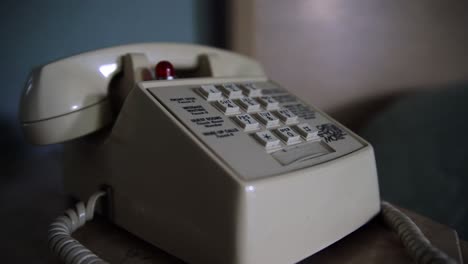 cinematic-shot-of-Antique-wired-phone