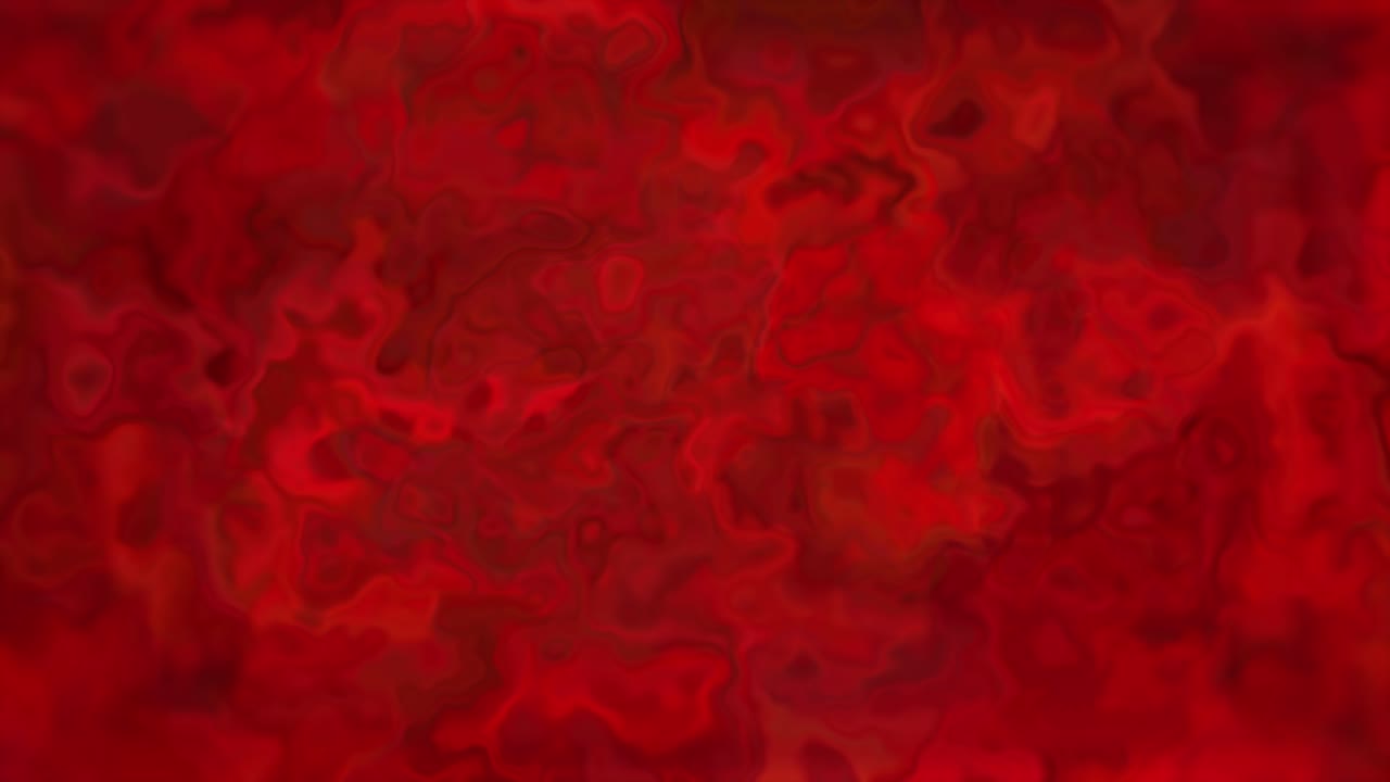 Texture di sfondo astratta e vorticosa di liquido rosso scuro e cremisi, movimento fluido in loop continuo, grafica in movimento, fiamma di fuoco incandescente o cellule del sangue