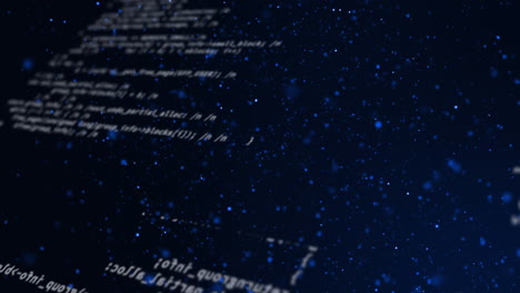 Animation of data processing over blue spots of light