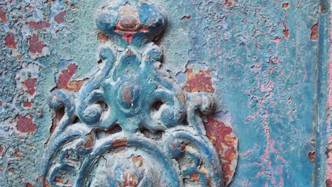 close up of rusty metal door