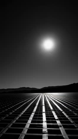 solar panel farm at sunrise/sunset