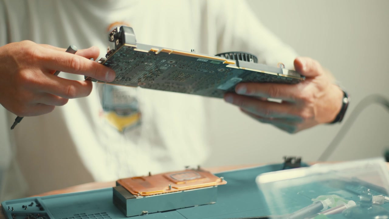 How to repair a graphics card at home with basic tools and steps in a workshop setting
