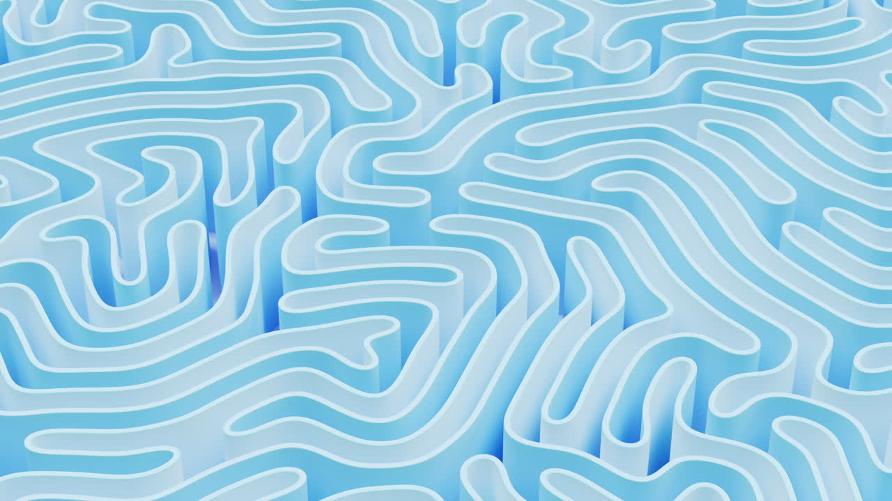 líneas abstractas y líneas curvas, renderización 3d.