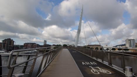 shot looking on to swansea marina sale bridge